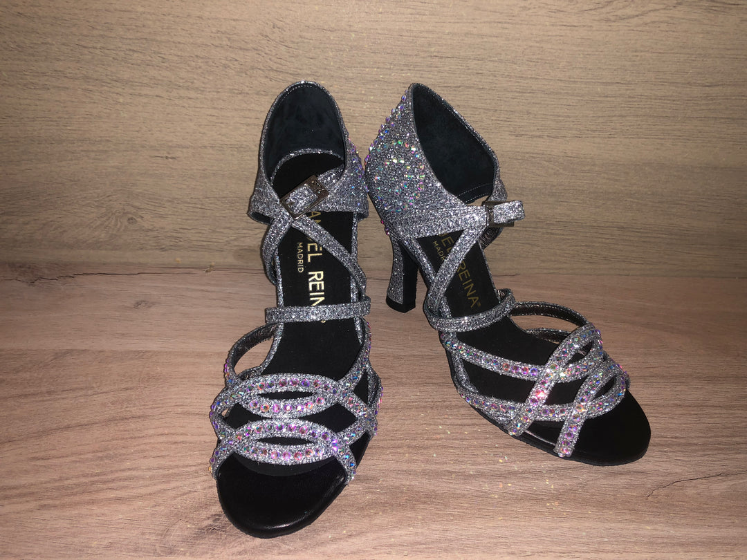 01 COMPETITION DARK SILVER PEARL SIZE 35 HEEL 7.5
