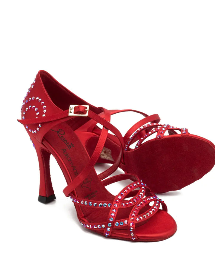 ZAPATOS DE BAILE LATINO Competition 01 Red - Manuel Reina