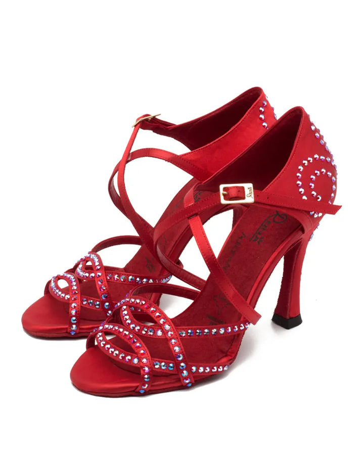 ZAPATOS DE BAILE LATINO Competition 01 Red - Manuel Reina