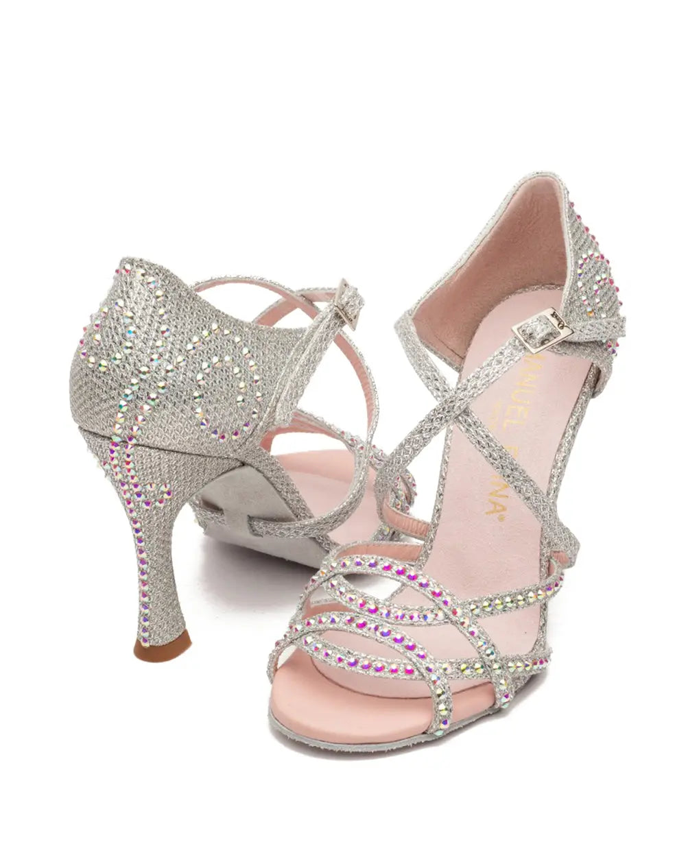 ZAPATOS DE BAILE LATINO COMPETITION 01 SILVER PEARL