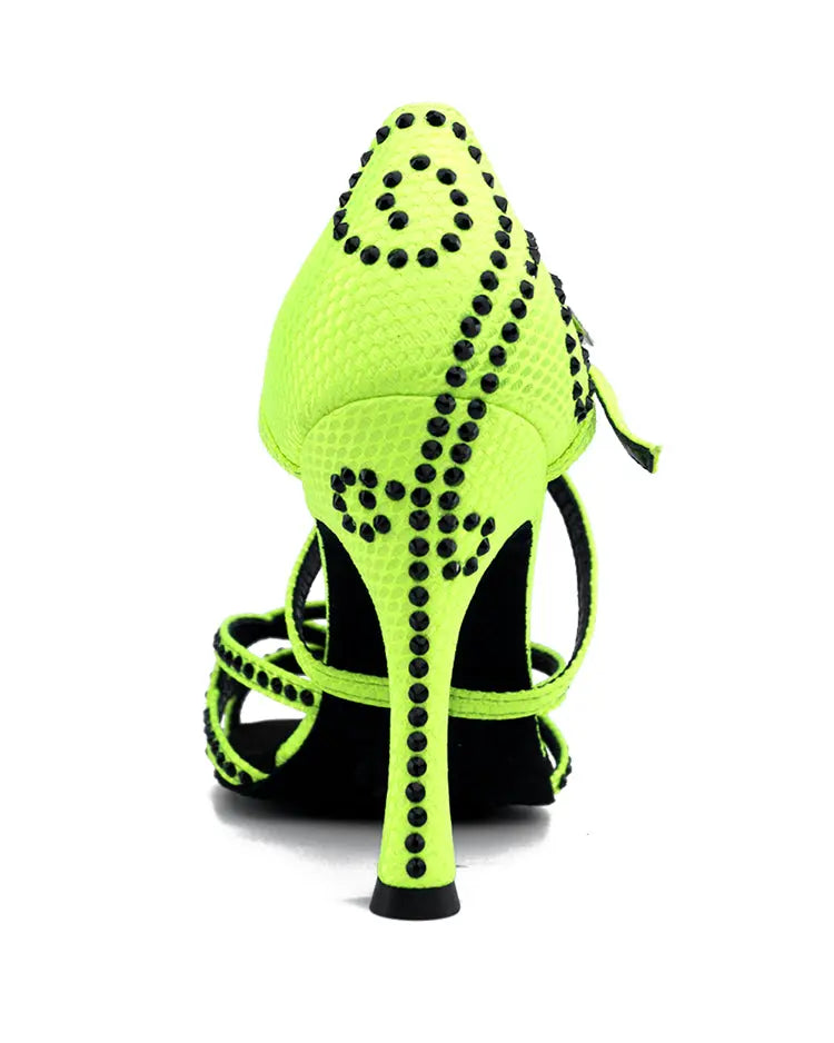 ZAPATOS DE BAILE LATINO Competition 01 Yellow Fluor Party 102 - Manuel Reina