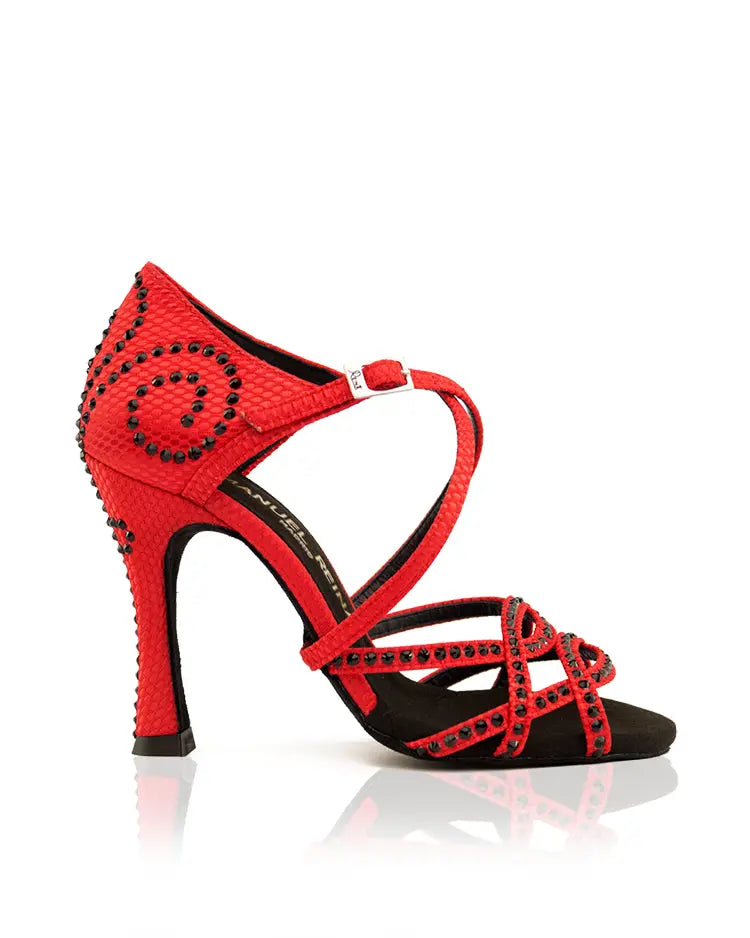 ZAPATOS DE BAILE LATINO Competition 01 Red Party 500 - Manuel Reina