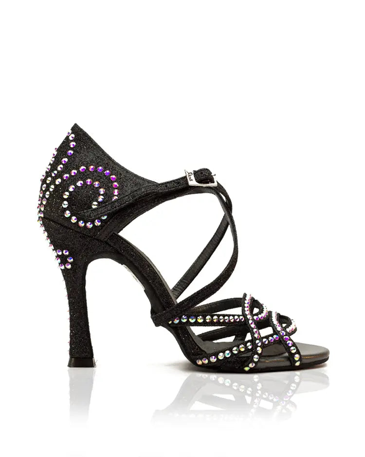 ZAPATOS DE BAILE LATINO Competition 01 Glamour Black - Manuel Reina