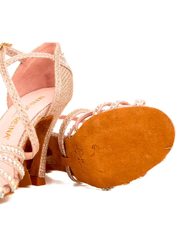 ZAPATOS DE BAILE LATINO Competition 02 Champagne Pearl - Manuel Reina