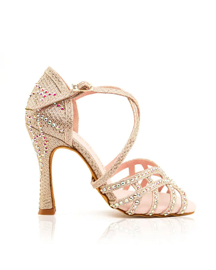 ZAPATOS DE BAILE LATINO Flex 12 Champagne Pearl - Manuel Reina