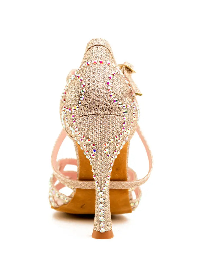 ZAPATOS DE BAILE LATINO Flex 12 Champagne Pearl - Manuel Reina