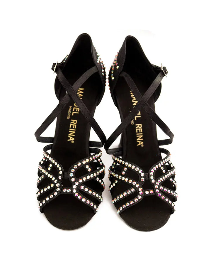 ZAPATOS DE BAILE LATINO Flex 12 Black - Manuel Reina
