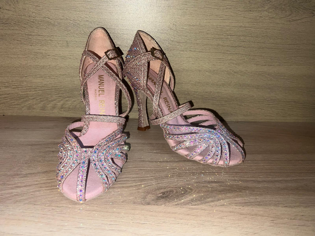 AMORE SOLE LIBÉLULA ROSE PEARL NÚMERO 36 TACÓN 9