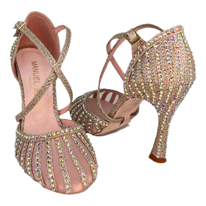 ZAPATOS DE BAILE LATINO Amore Sole Gold