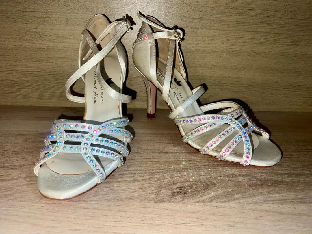 02 COMPETITION BLANCO SUELA CALLE - BAILE NÚMERO 37 TACÓN 7,5 FINO
