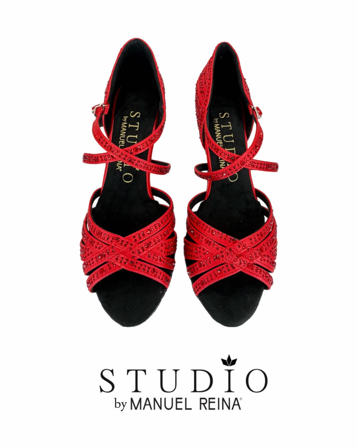 ZAPATOS DE BAILE LATINO     ST 02 RED