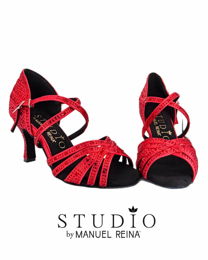 ZAPATOS DE BAILE LATINO     ST 02 RED