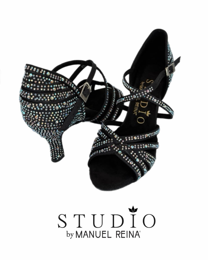 ZAPATOS DE BAILE LATINO     ST 02 BLACK