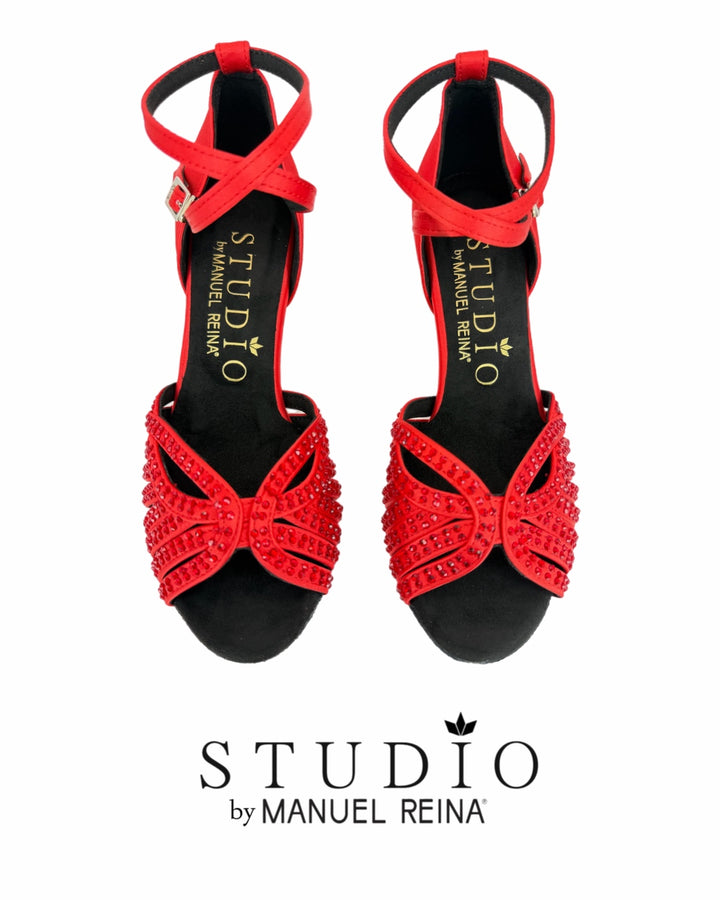 ZAPATOS DE BAILE LATINO     ST 03 RED