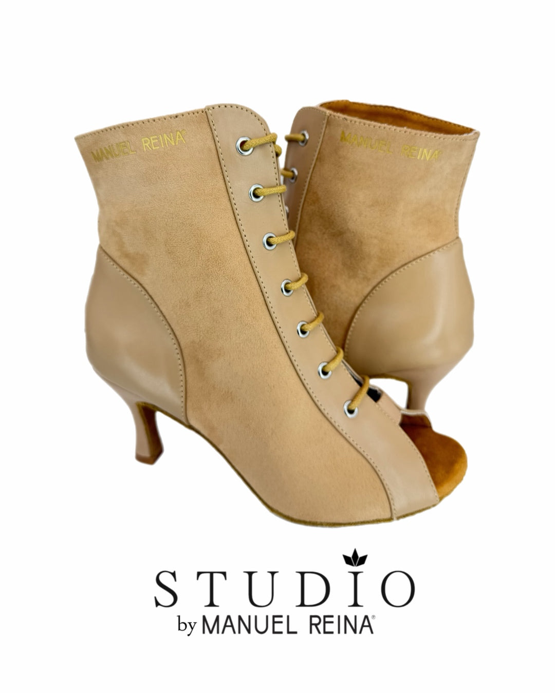 BOTINES DE BAILES LATINOS ST 04 BEIGE LEATHER