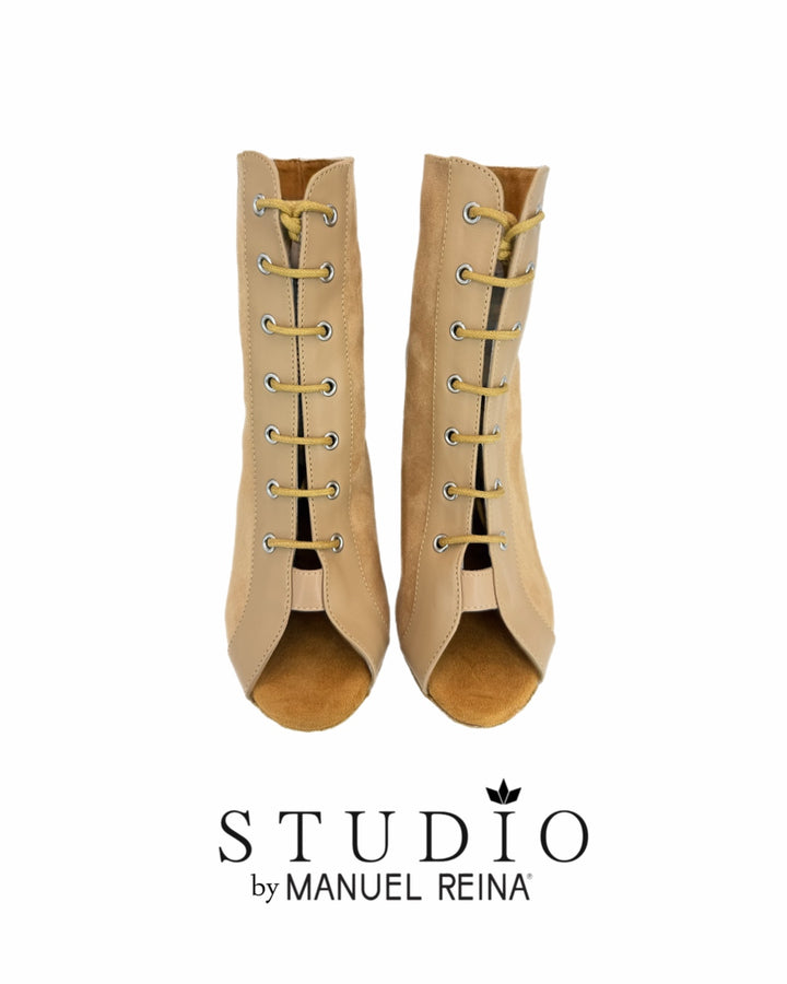BOTINES DE BAILES LATINOS ST 04 BEIGE LEATHER
