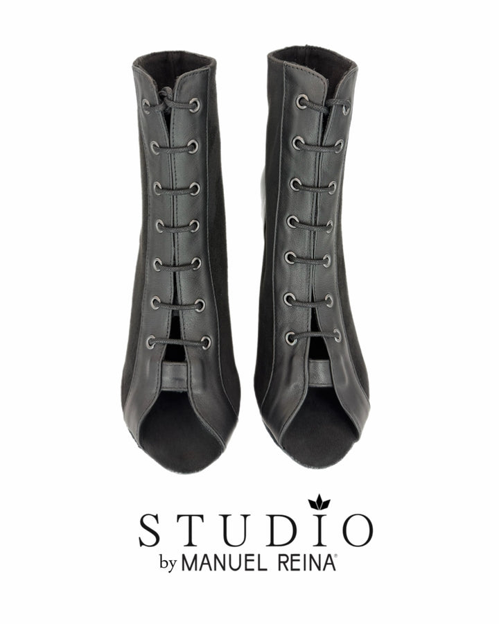 BOTINES DE BAILES LATINOS ST 04 BLACK LEATHER