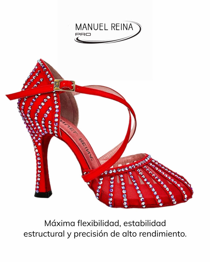 ZAPATOS DE BAILE LATINO Amore Sole Red