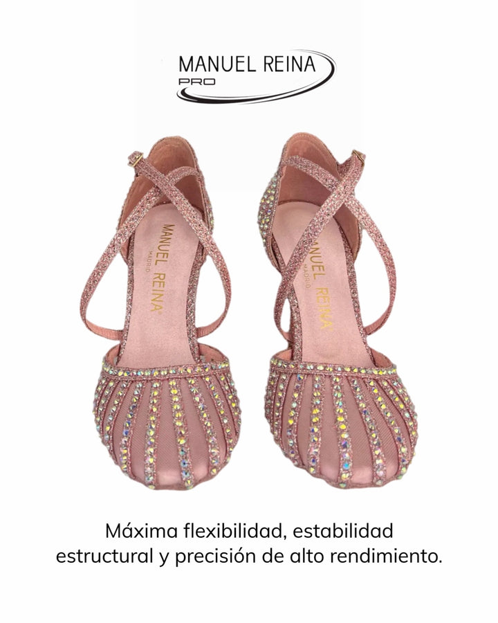 ZAPATOS DE BAILE LATINO Amore Sole Rose