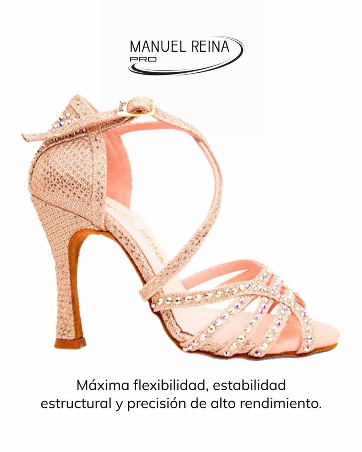 Competition 02 Champagne Pearl Latin Dance Shoes
