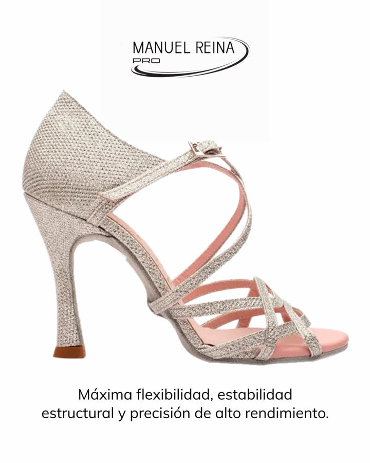 Flex 2 Silver Pearl Latin Dance Shoes