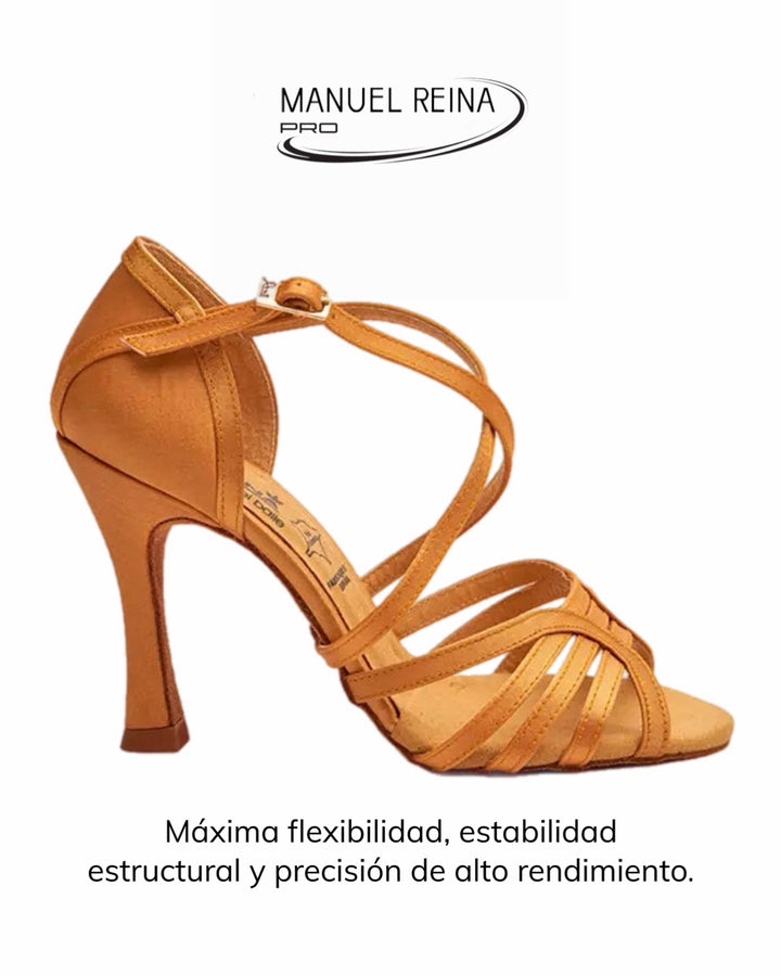 ZAPATOS DE BAILE LATINO Flex 8 Tan