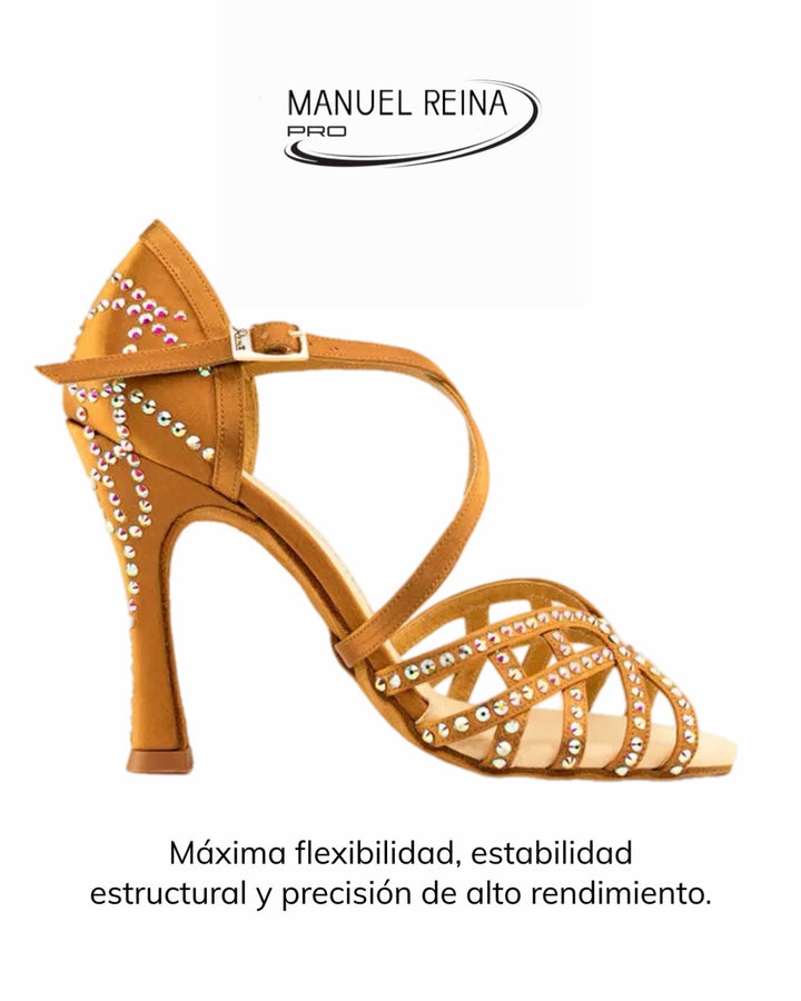 ZAPATOS DE BAILE LATINO Flex 12 Tan