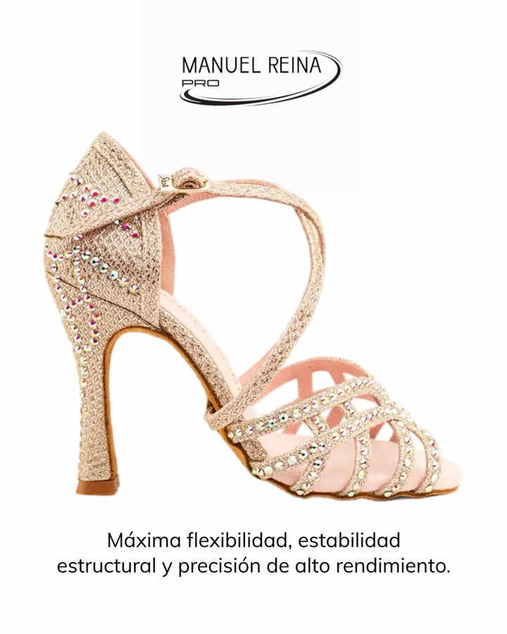 ZAPATOS DE BAILE LATINO Flex 12 Champagne Pearl