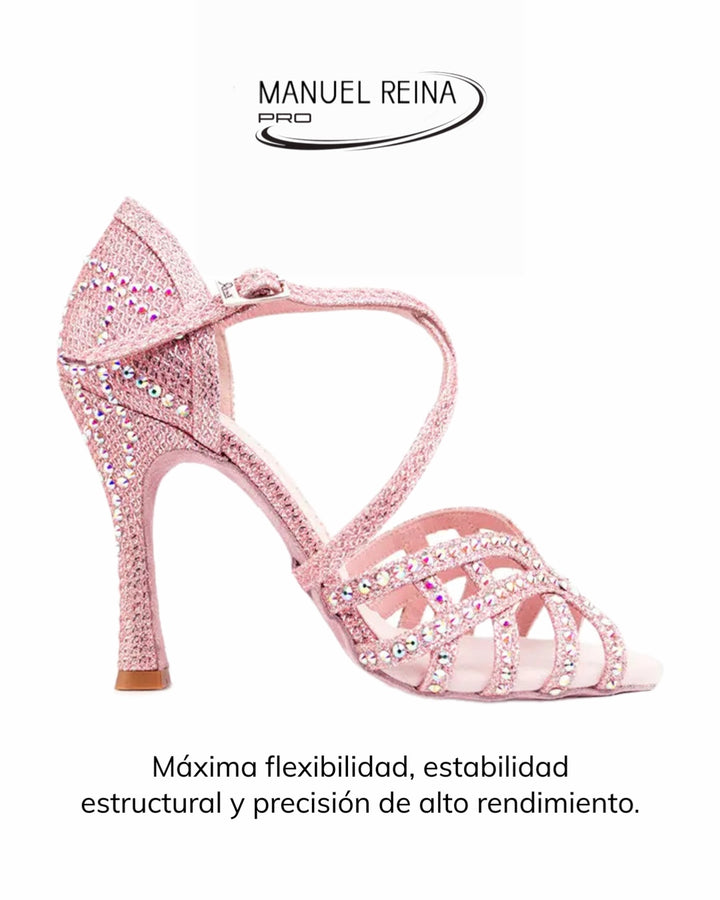 Flex 12 Rose Pearl Latin Dance Shoes
