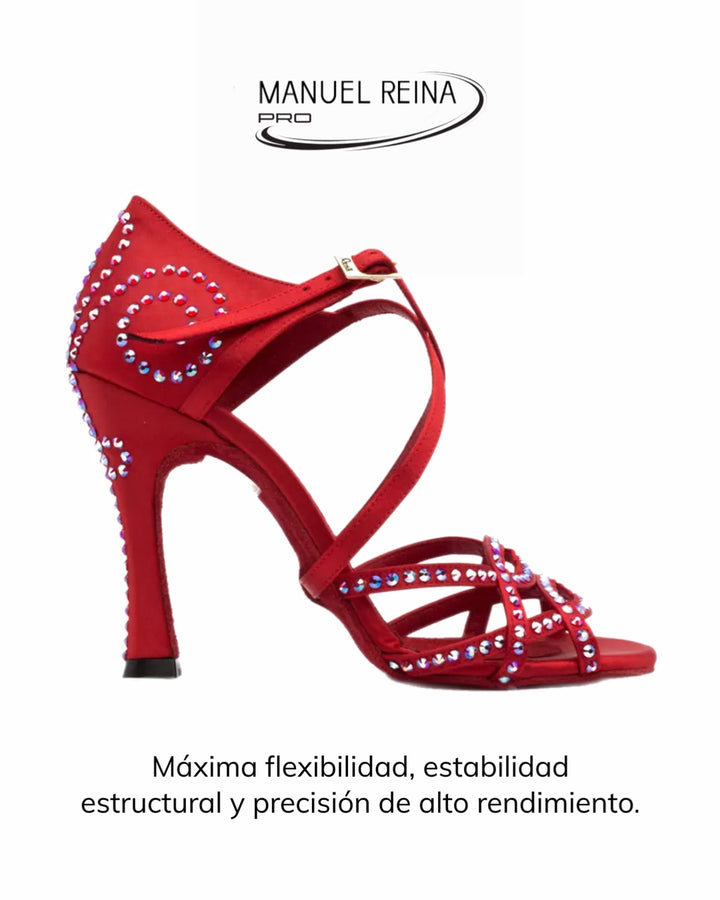 Competition 01 Red Latin Dance Shoes