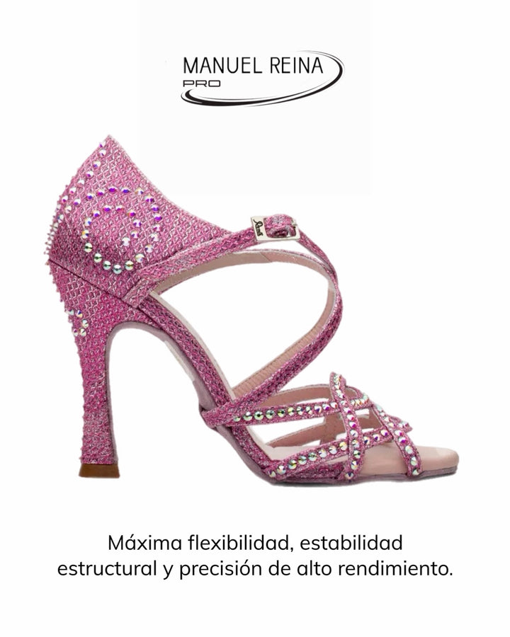 ZAPATOS DE BAILE LATINO Competition 01 Fuxia Pearl