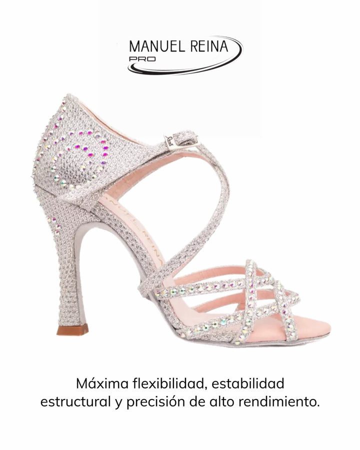 LATIN DANCE SHOES COMPETITION 01 SILVER PEARL