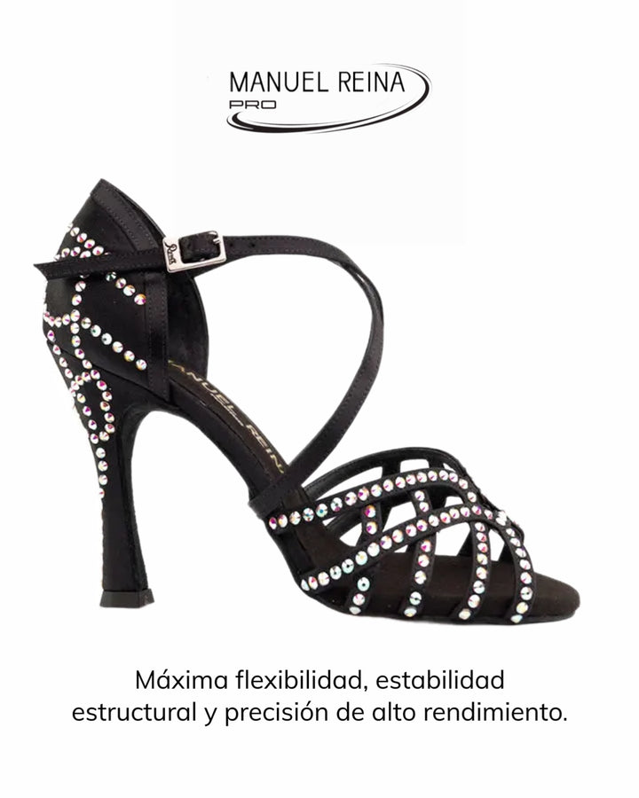 Flex 12 Black Latin Dance Shoes