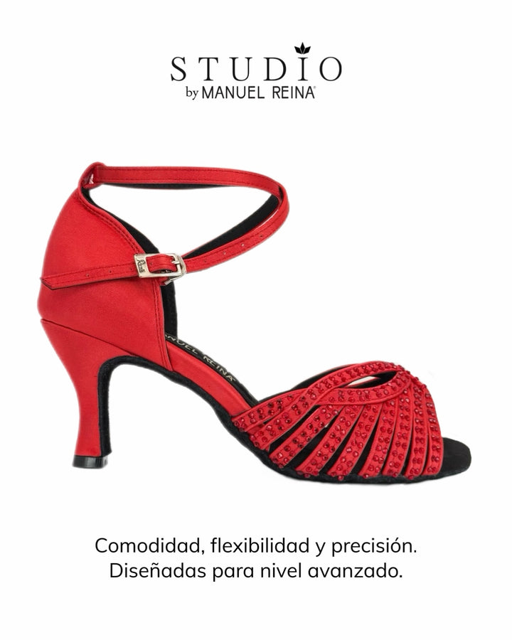 ZAPATOS DE BAILE LATINO     ST 03 RED