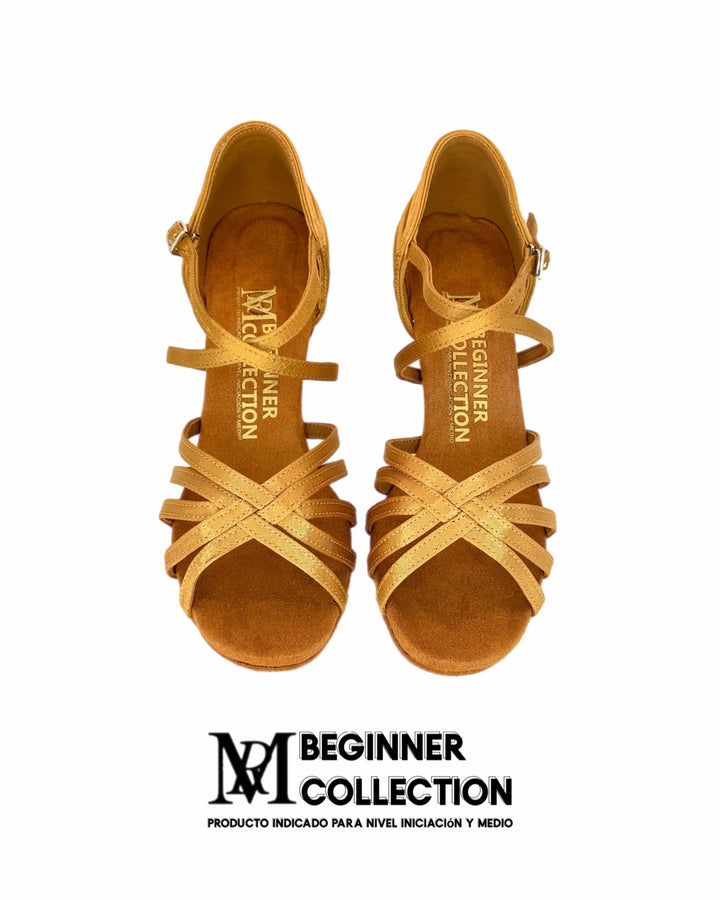 ZAPATOS DE BAILE LATINO     BG 01 TAN