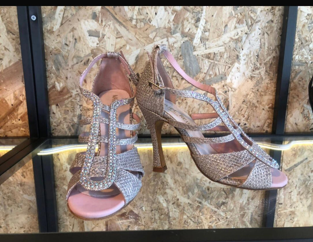 ANITA NIGHT CHAMPAGNE PEARL SIZE 37 HEEL 9